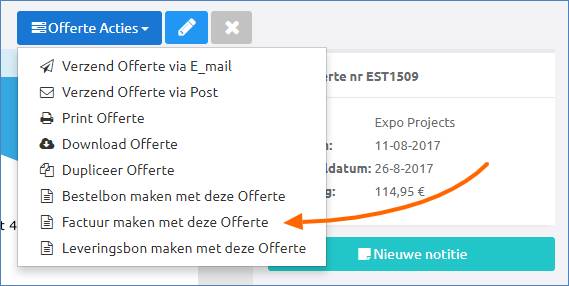 online facturatie beheer - acties